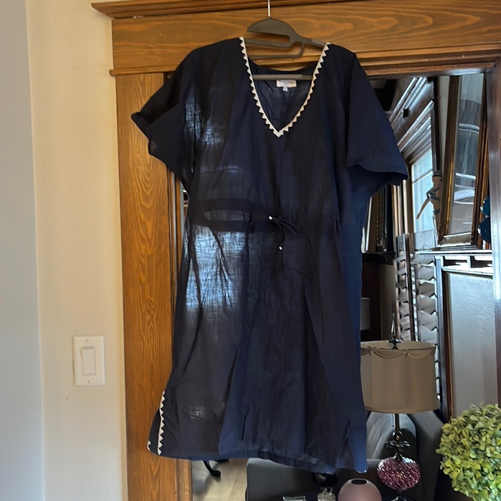 navy cover-up-knee length